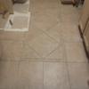 Kitchen remodel Hayward.
Tile flooring with a box border and a diagonal center.